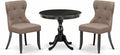 East West Furniture AMSI3-ABK-48 3 Piece Modern Dining Table Set Contains a by EastWestFurniture