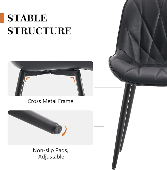 Rowill Black Dining Chairs Set of 2 - Image 4