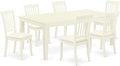 East West Furniture LGDA7-LWH-C 7 Piece Modern Dining Table Set Consist of a by EastWestFurniture
