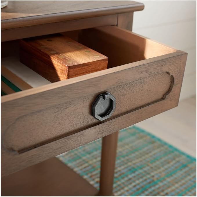 SAFAVIEH Home Collection Allura Brown 1-Drawer Bottom Shelf Accent Table - Image 5
