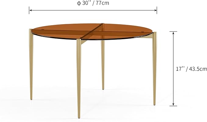 Shrine Round Tempered Glass Table, Circle Glass Top - Image 2