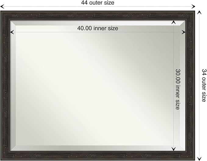 Amanti Art Brown Bathroom Mirror - Image 4