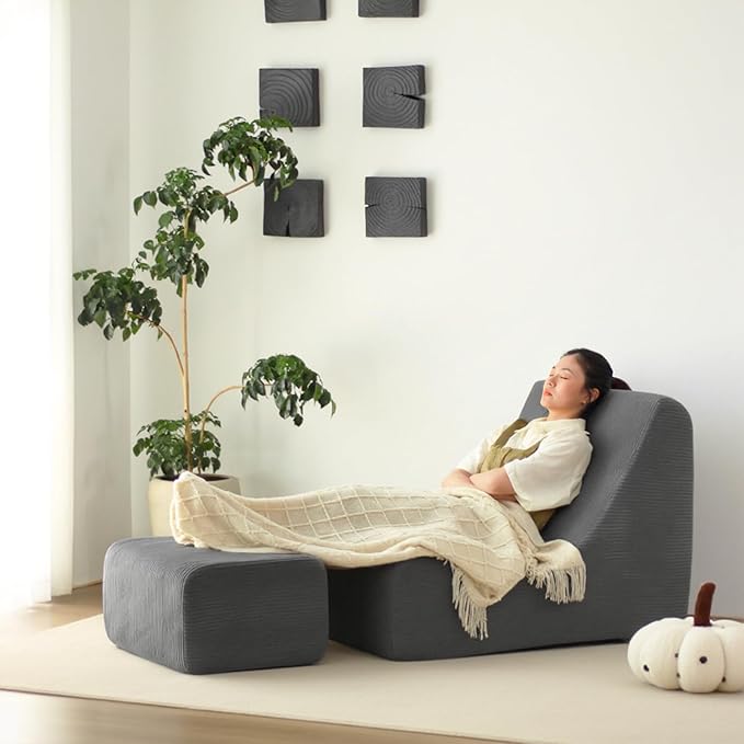 N&V Bean Bag Chair Single Seated Foam Sofa Armless Floor Sofa - Image 4