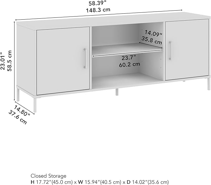 Bush Furniture Essence 58W TV Stand | Large Media Console Cabinet - Image 5