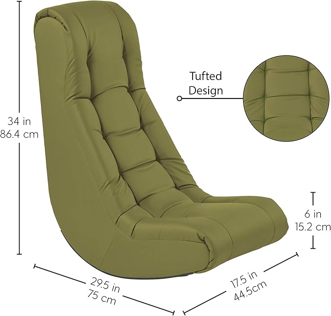 FDP Tufted Floor Rocker for Kids, Teens and Adults; Comfortable, Ergonomic - Image 2