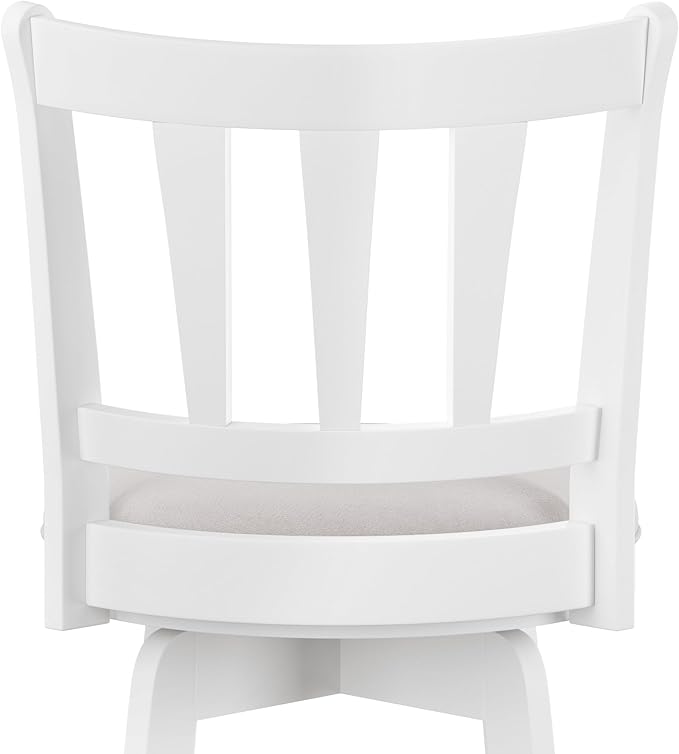 HILLSDALE Presque ISLE Wood BAR Height Swivel Stool White - Image 9