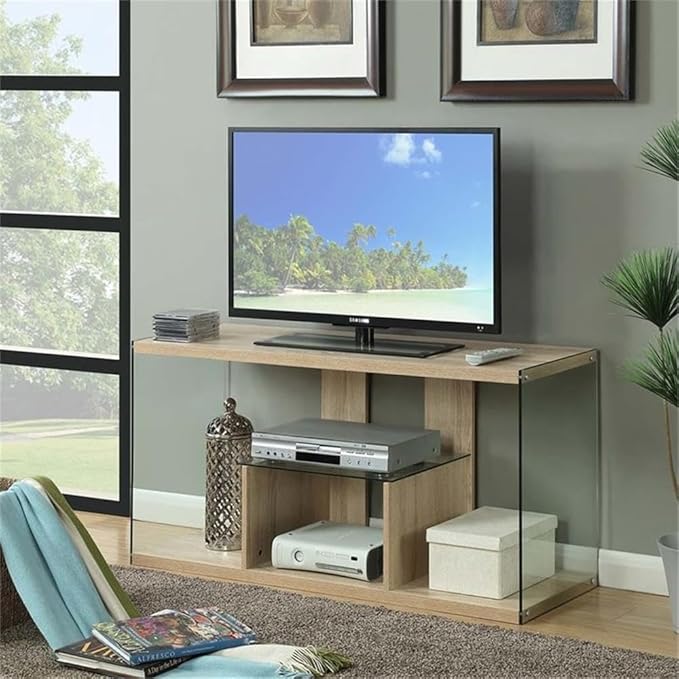 Convenience Concepts SoHo TV Stand, Weathered White - Image 2