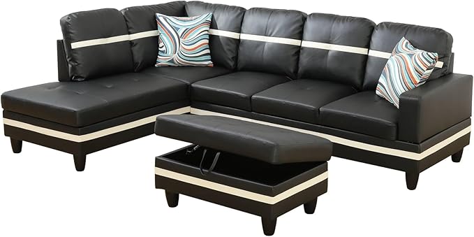 NicBex Sectional Couch 3 Pieces Sofa Set - Image 3