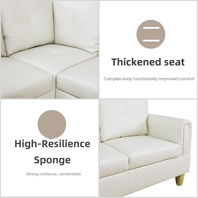 L Shaped Sectional Couches for Living Room, Modern Modular Sectional Sofa - Image 5