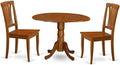 East West Furniture DLAV3-SBR-W 3 Piece Dining Table Set by EastWestFurniture