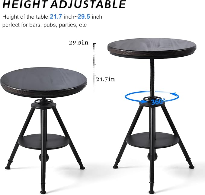 Industrial Vintage Cafe Farmhouse Dining Table - Image 5