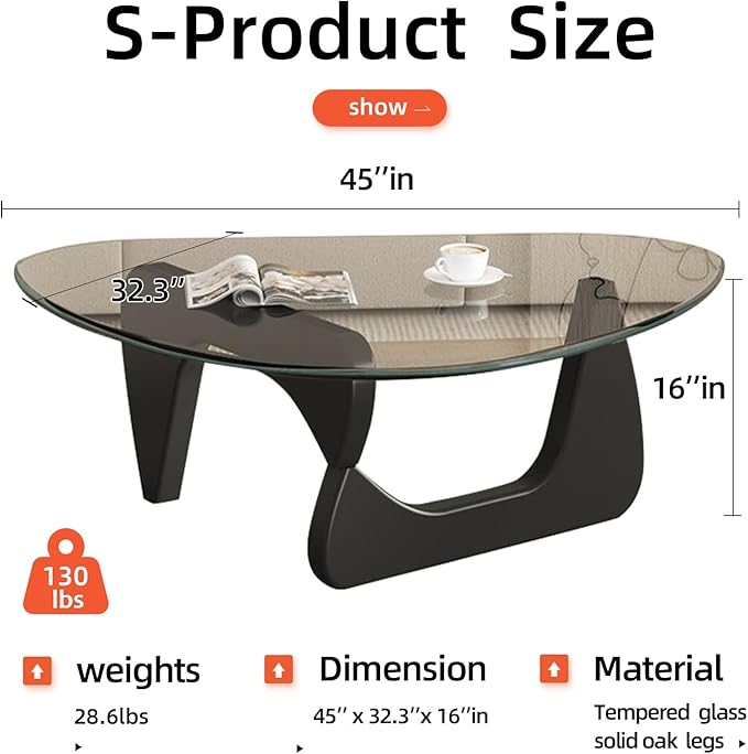 Mid Century Modern Glass Coffee Table, Elegant and Functional Coffee Tables - Image 2
