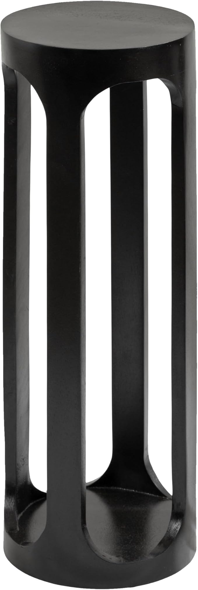 Kate and Laurel Dahl Modern Wooden Round Drink Table; 8 x 23; Black; by KateandLaurel