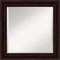 Amanti Art Brown Wall Mirror 25x25 Coffee Bean Brown Square Bathroom Mirror by AmantiArt