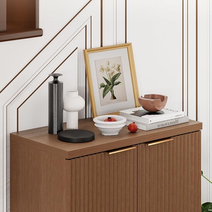 23.6" Sideboard Cabinet with 2 Doors, Modern Buffet Cabinet with Adjustable - Image 5