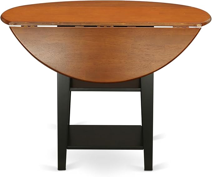 East West Furniture SUAN3-BCH-C 3 Piece Dining Room Table Set Contains a Round - Image 8