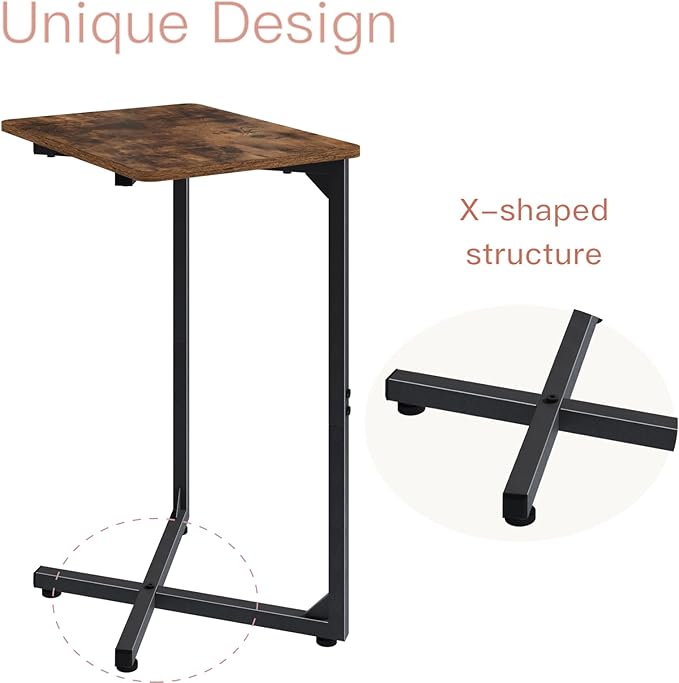 NEFROM C-Shaped End Table, Small Side Table - Image 7