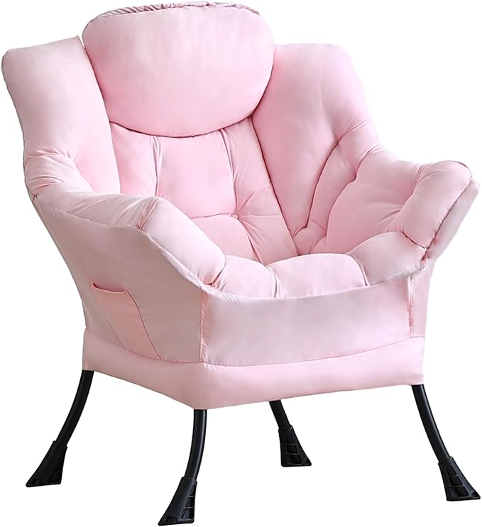 LITA Lazy Chair with Ottoman, Modern Accent Leisure Upholstered Sofa, by LITA