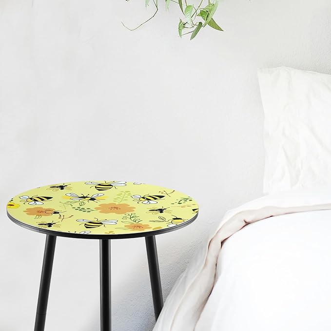 2 Packs Metal Mosaic Round Side Table 13.2" Small Outdoor Patio Round Accent - Image 7