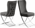 Ottomanson Royal Dining Chairs Set of 2 – Upholstered Tufted Microfiber by Ottomanson