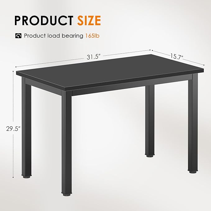 DlandHome 31.5 inches Small Computer Desk, Writing Table - Image 3