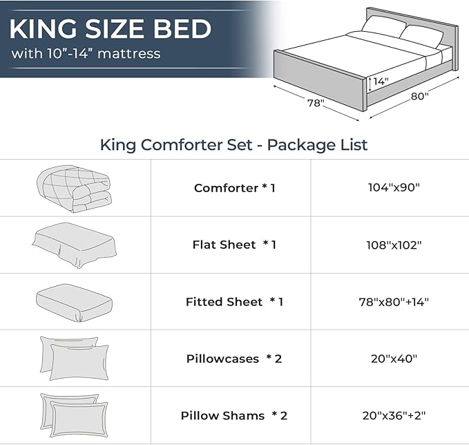 HEVUMYI Beige Tan King Comforter Set - Image 8