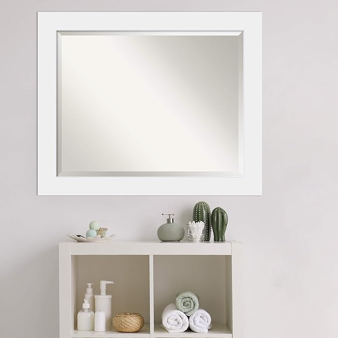 Amanti Art White Bathroom Mirror - Image 5