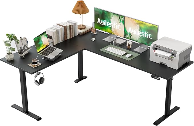 Agilestic L-Shaped Standing Desk Adjustable Height, Electric Corner Standing by Agilestic