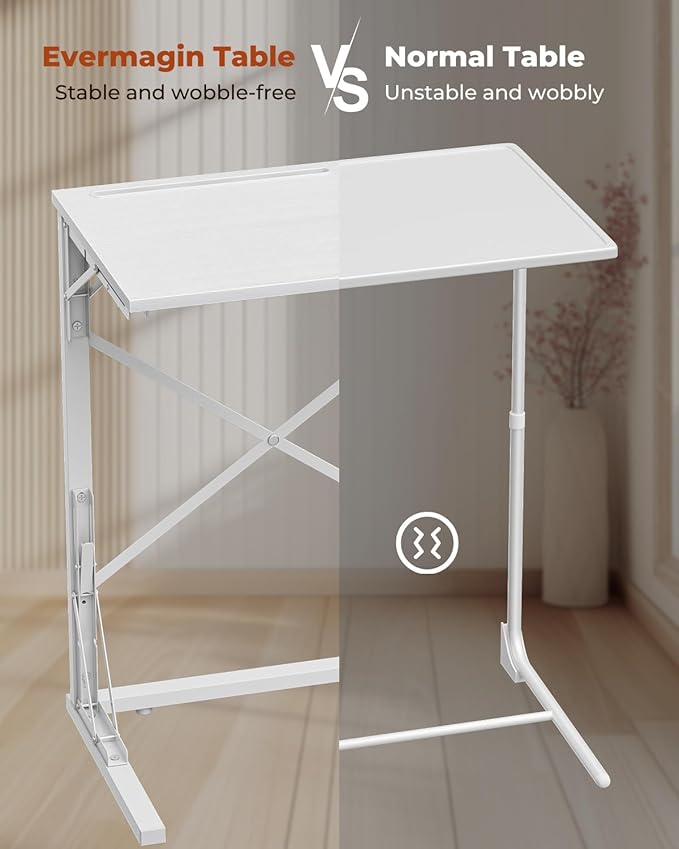 21''Wx28''H Folding TV Tray for Eating, Small Foldable C-Shaped Tray Table - Image 10