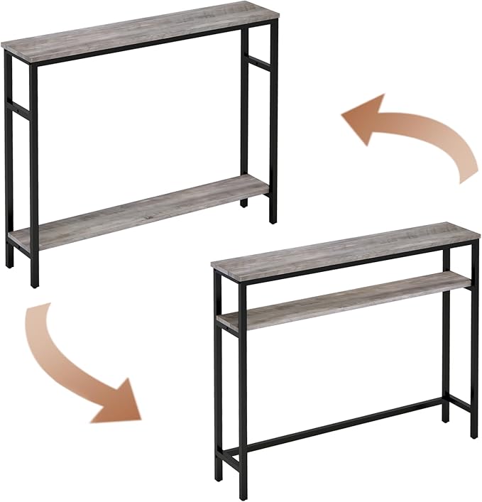Narrow Console Table, 39.4” Sofa Table - Image 5