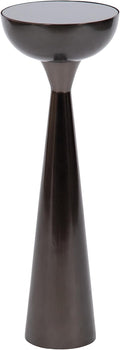 Kate and Laurel Chandon Modern Sophisticated Drink Table; 8 x 8 x 23; Gray by KateandLaurel