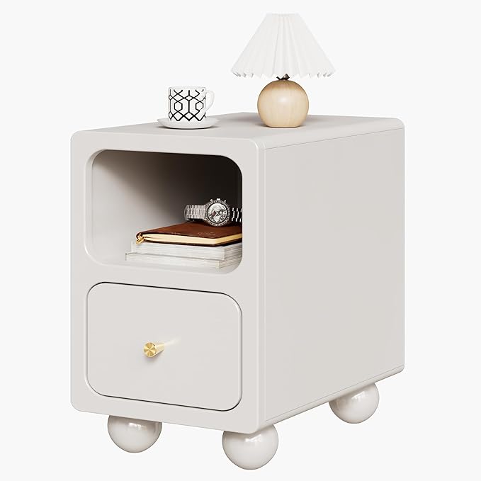 Solid Wood Nightstand, Narrow Night Stand by MVPSONAG