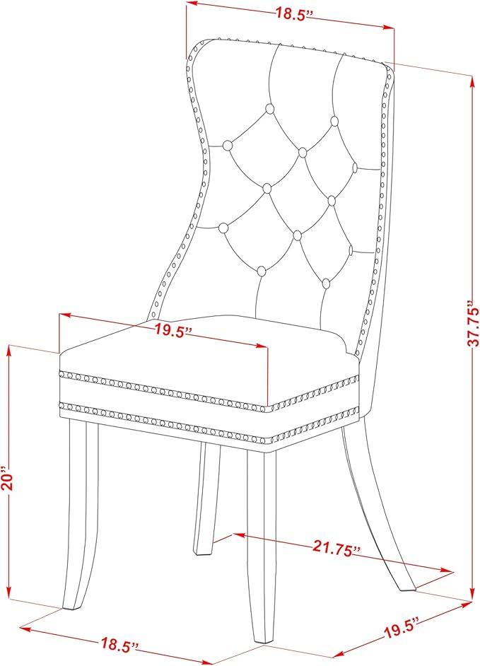 X02DA-2C8-12 6-Pc Dining Set Includes an Extendable Rectangle Kitchen Table - Image 29