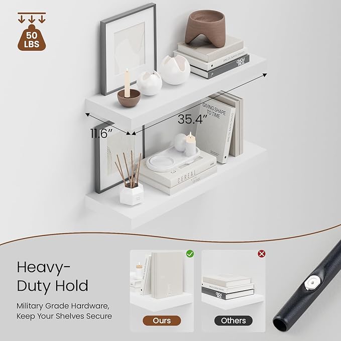 Heimlove 36 Inch Long Floating Shelf - Image 4