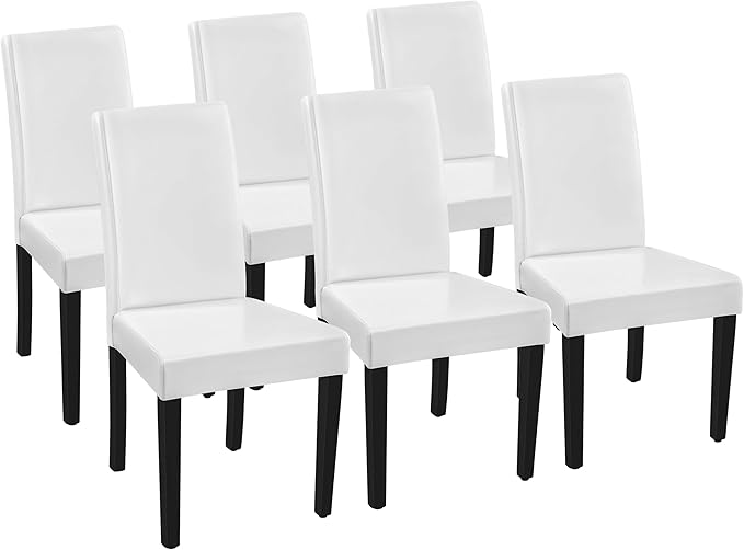 Yaheetech Dining Chairs Set of 6 Faux Leather Modern Dining Room Chairs by Yaheetech