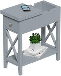 ChooChoo End Table, MDF Material Flip Top Narrow End Table by ChooChoo