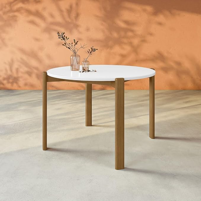 Manhattan Comfort Gales 46-Inch Mid Century Modern Round Dining Table - Image 2