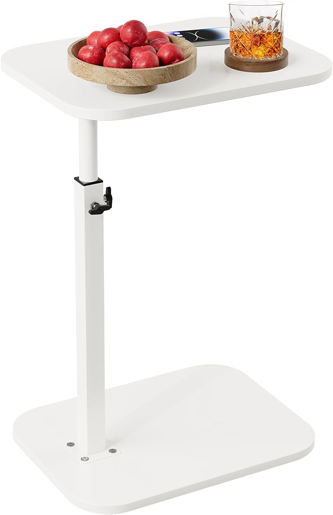 C Shaped End Table for Couch, Adjustable Height Couch Side Table, Horizontal - Image 8