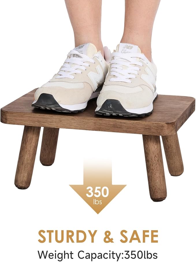 Wooden Step Stool for Adults Office's Step Stool Heavry Duty Stepping Stools - Image 3