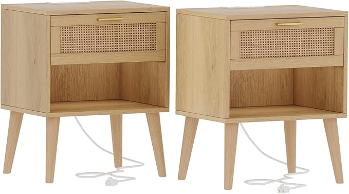 Irontar 17.7''L Nightstand Set of 2, Bedroom Night Stand - Image 8