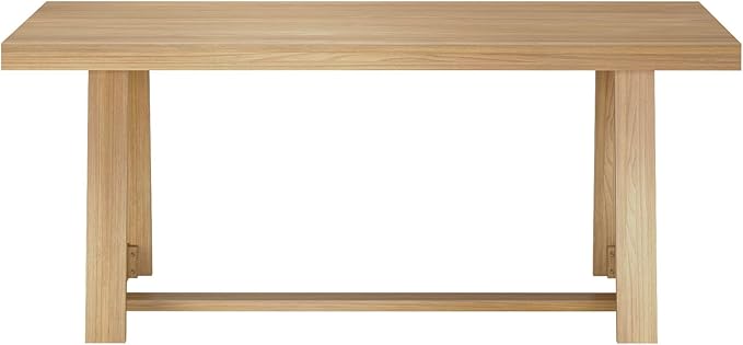 Plank+Beam72 Inch Farmhouse Dining Table, Solid Wood Rustic Kitchen Table - Image 4