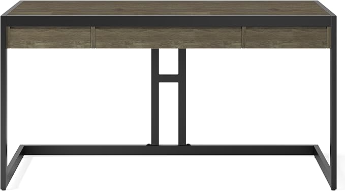 SIMPLIHOME Erina SOLID ACACIA WOOD Industrial 60 inch Wide Writing Office Desk - Image 5