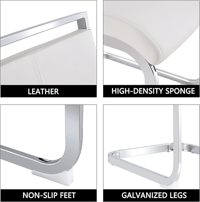 Dining Chairs Set, Kitchen Modern Metal Chairs - Image 7