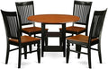 East West Furniture SUWE5-BCH-W 5 Piece Dining Set Includes a Round Dining Room by EastWestFurniture