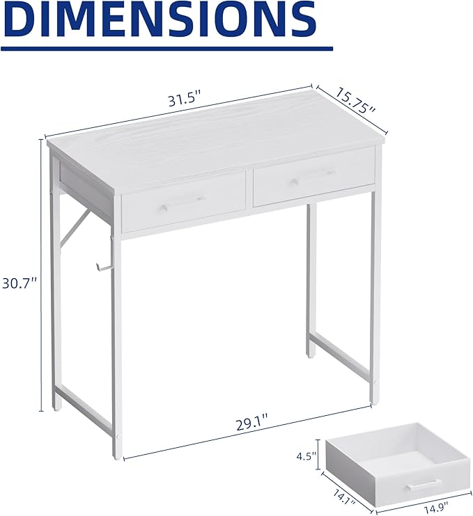 Pamray 32 Inch Small Computer Desk - Image 3
