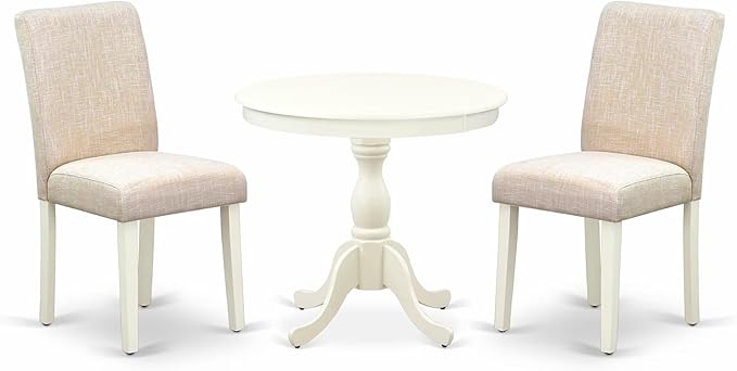 East West Furniture AMAB3-LWH-02 3 Piece Dining Room Furniture Set Contains a by EastWestFurniture