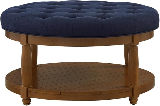 24KF Upholstered Round Coffee Table - Image 4