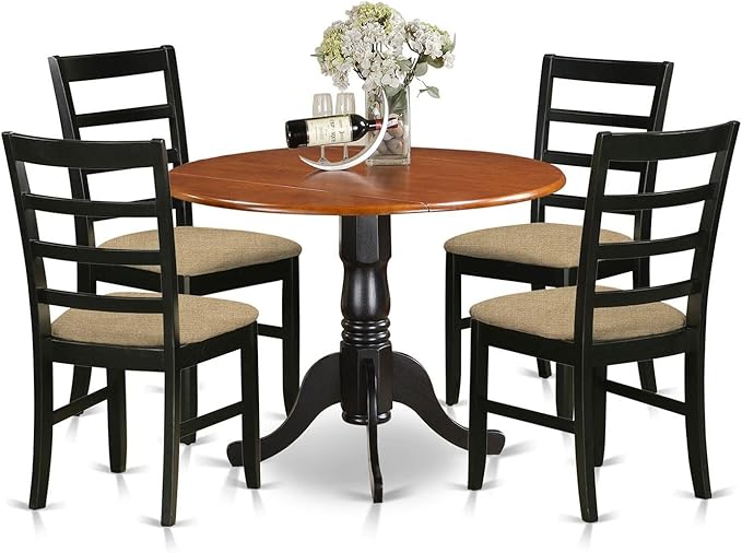 East West Furniture DLPF5-BCH-C 5 Piece Kitchen Table & Chairs Set Includes a by EastWestFurniture