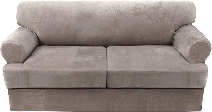 H.VERSAILTEX Sofa Cover 3 Piece T Cushion Sofa Slipcovers Thick Velvet Couch by HVERSAILTEX