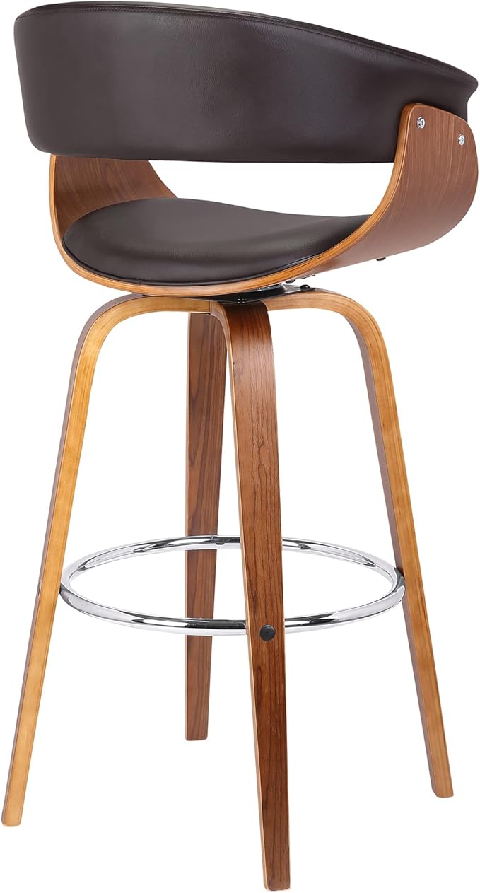 Armen Living Julyssa Mid-Century Swivel Counter Height Barstool - Image 5